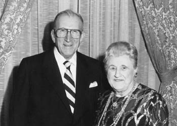 Leo Vecellio, Sr., and his sister Erma Vecellio Grogan. After her husband, Gene Grogan, passed away in 1949, Erma managed crucial administrative functions for V&G for several decades.