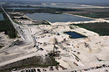 White Rock Quarries main limestone processing facility in Miami, FL. 
