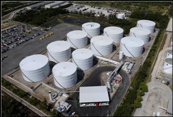 Vecenergy's Port Everglades petroleum terminal, totaling 1.35 million barrels of storage, operates under an exclusive lease agreement with Valero.